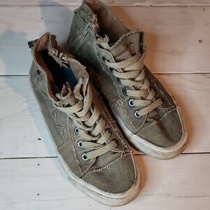Blowfish Olive Green Canvas Sneakers